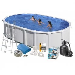 Swim & Fun Pool Basic 132 730x375 Cm Hvid - 2724