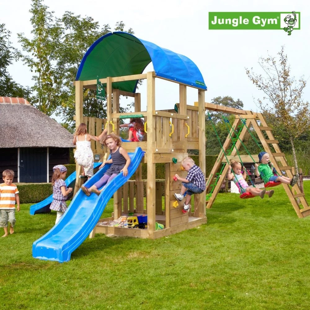 Jungle Gym Farm Legetårn Komplet Inkl. Climb Module Xtra Ekskl. Rutschebane - 804-272CB 1 Jungle Gym Farm Legetårn Komplet Inkl. Climb Module Xtra Ekskl. Rutschebane - 804-272CB