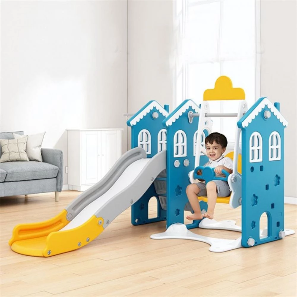 Elite Toys Kids Zone Hus With Swing And Slide 3 Elite Toys Kids Zone Hus With Swing And Slide - Billede 3