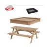 Nordic Play Sampak Sandkasse Lærk 150 X 150 Cm, Net Og Bord/bænksæt - 805-751