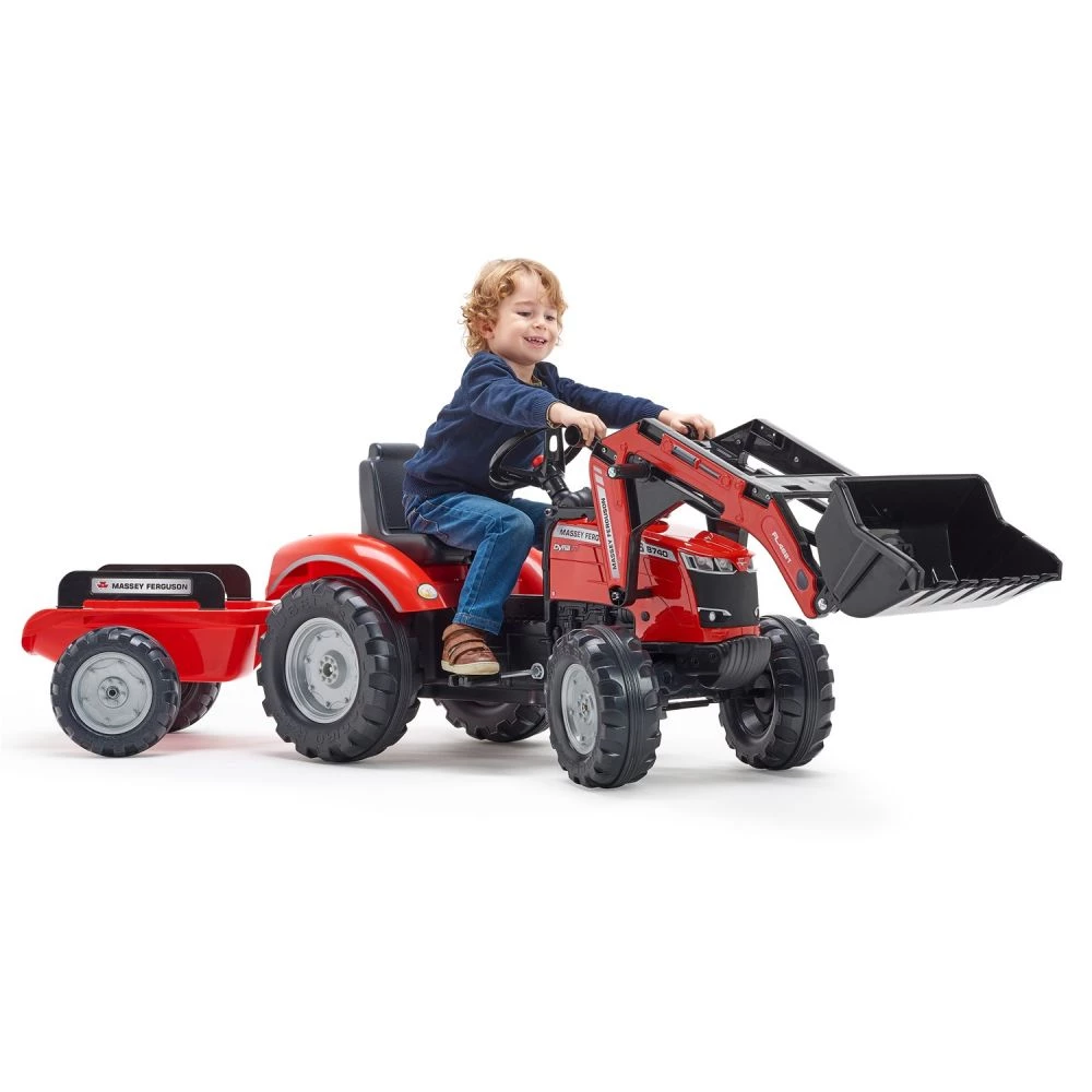 FALK Massey Ferguson Frontlæsser Med Vogn 7 FALK Massey Ferguson Frontlæsser Med Vogn - Billede 7