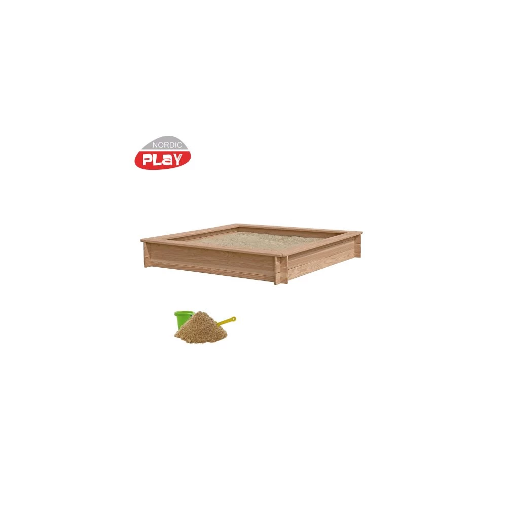 Nordic Play Sandkasse Lærketræ 150x150 Cm Inkl. 240 Kg Sand 2 Nordic Play Sandkasse Lærketræ 150x150 Cm Inkl. 240 Kg Sand - Billede 2