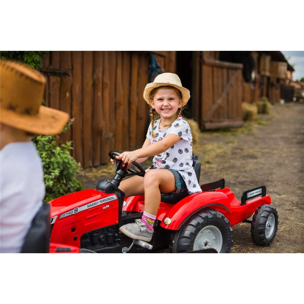 FALK Massey Ferguson Traktor Med Vogn 4 FALK Massey Ferguson Traktor Med Vogn - Billede 4