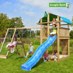 Jungle Gym Fort Legetårn Komplet Inkl. Climb Module Xtra Og Rutschebane - 804-275CX