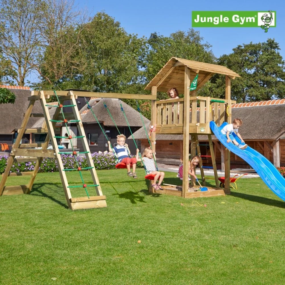 Jungle Gym Shelter Legetårn Komplet Inkl. Climb Module Xtra Og Rutschebane - 804-286CX 1 Jungle Gym Shelter Legetårn Komplet Inkl. Climb Module Xtra Og Rutschebane - 804-286CX