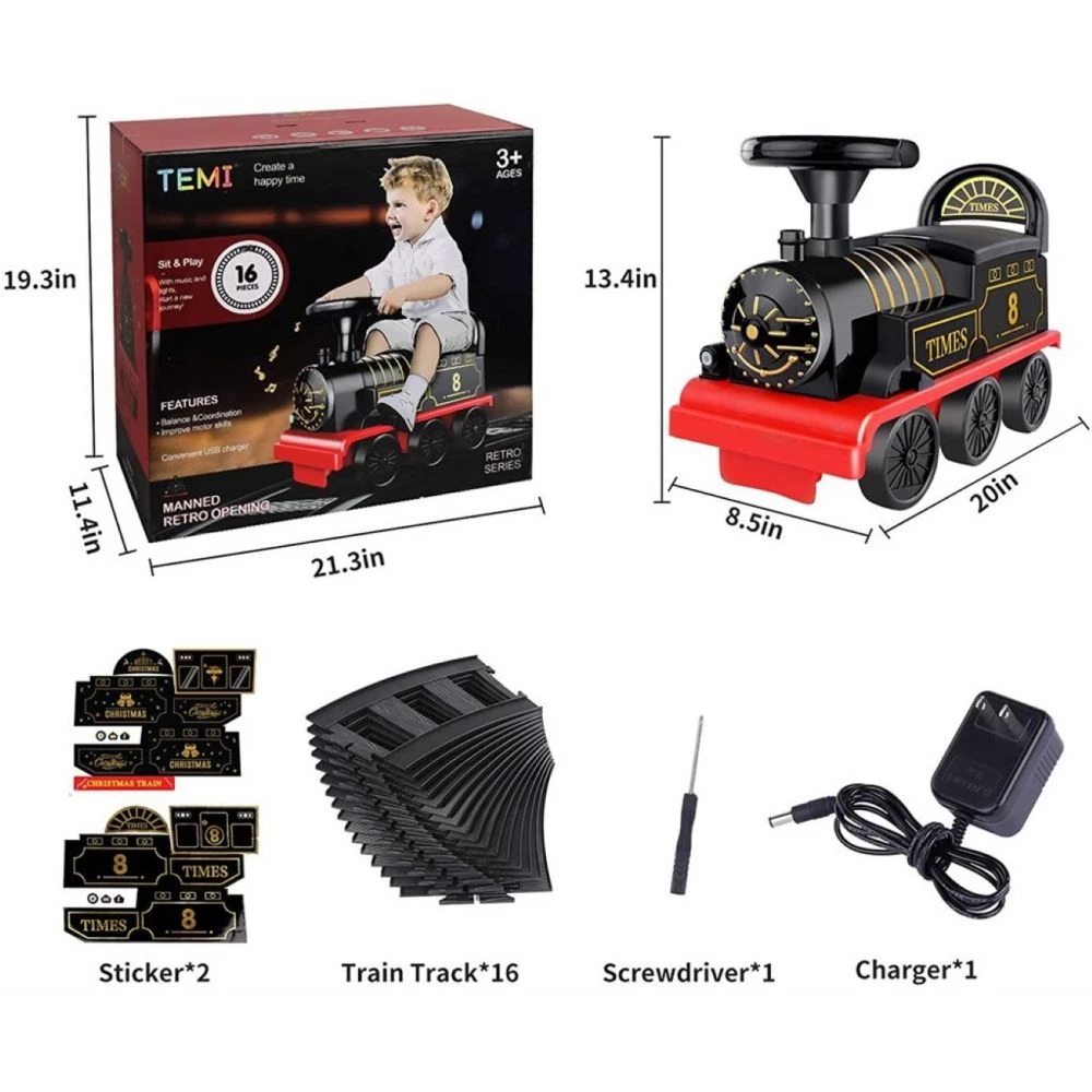 Azeno Train With Track Elbil 7 Azeno Train With Track Elbil - Billede 7