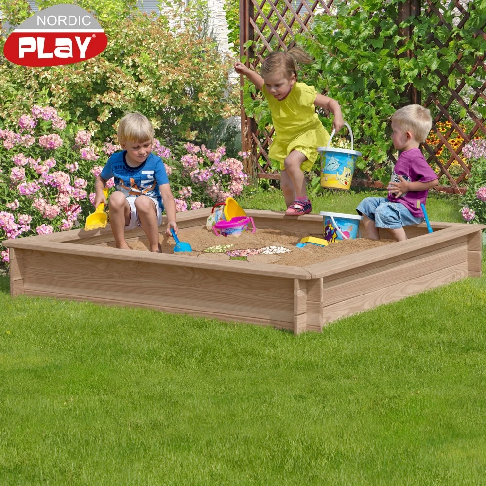Nordic Play Sandkasse Lærketræ 150x150 Cm 1 Nordic Play Sandkasse Lærketræ 150x150 Cm