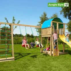 Jungle Gym Villa Legetårn Komplet Inkl. Climb Module Xtra Ekskl. Rutschebane - 804-285CB