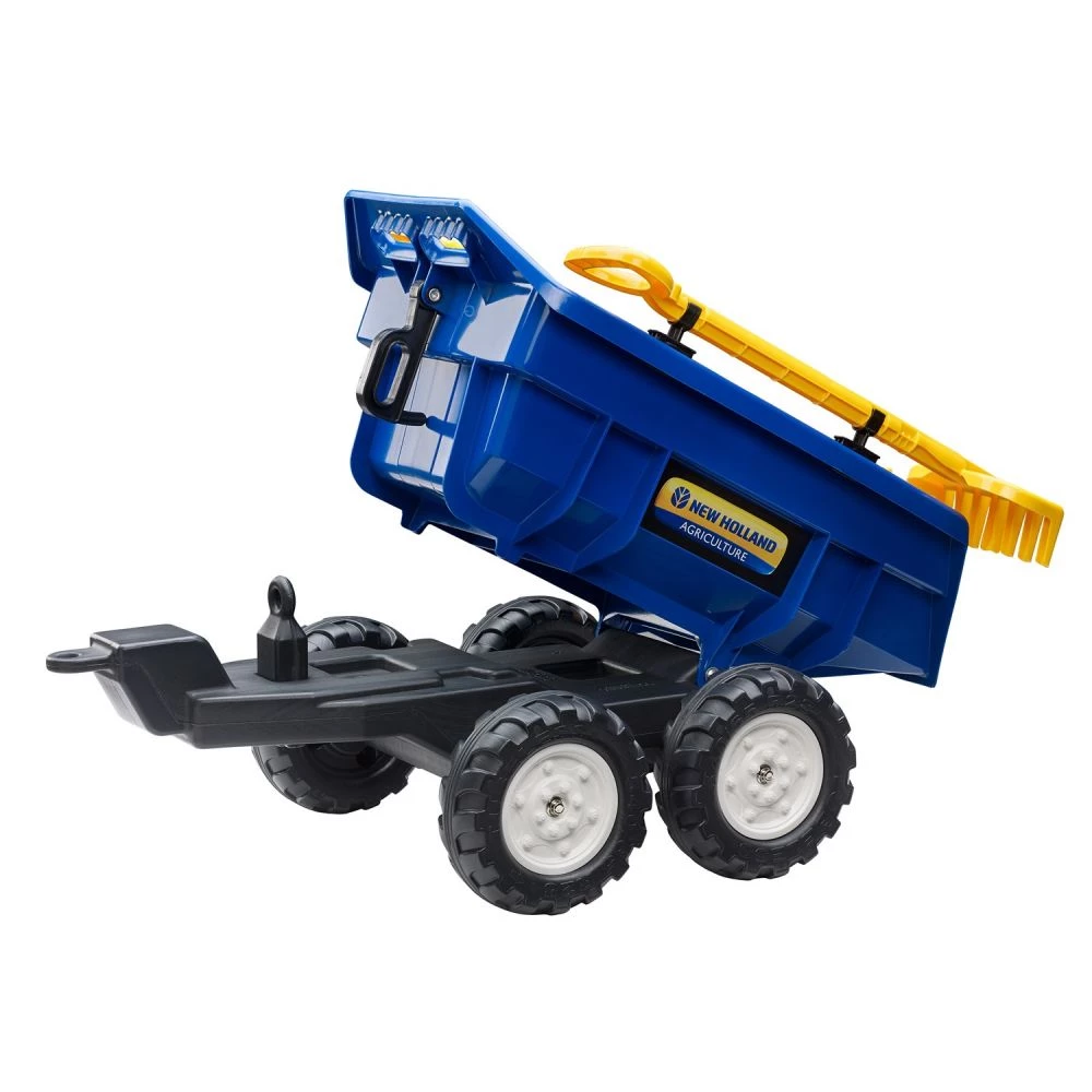 FALK New Holland Vogn Med Tiplad, Rive Og Skovl 2 FALK New Holland Vogn Med Tiplad, Rive Og Skovl - Billede 2