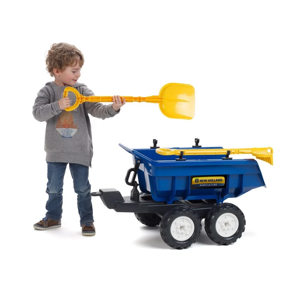 FALK New Holland Vogn Med Tiplad, Rive Og Skovl 6 FALK New Holland Vogn Med Tiplad, Rive Og Skovl - Billede 6