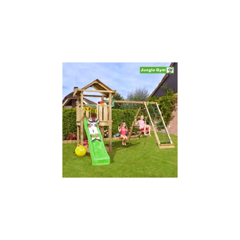 Jungle Gym House Legetårn Komplet Inkl. Climb Module Xtra Og Rutschebane - 804-312NCX 2 Jungle Gym House Legetårn Komplet Inkl. Climb Module Xtra Og Rutschebane - 804-312NCX - Billede 2