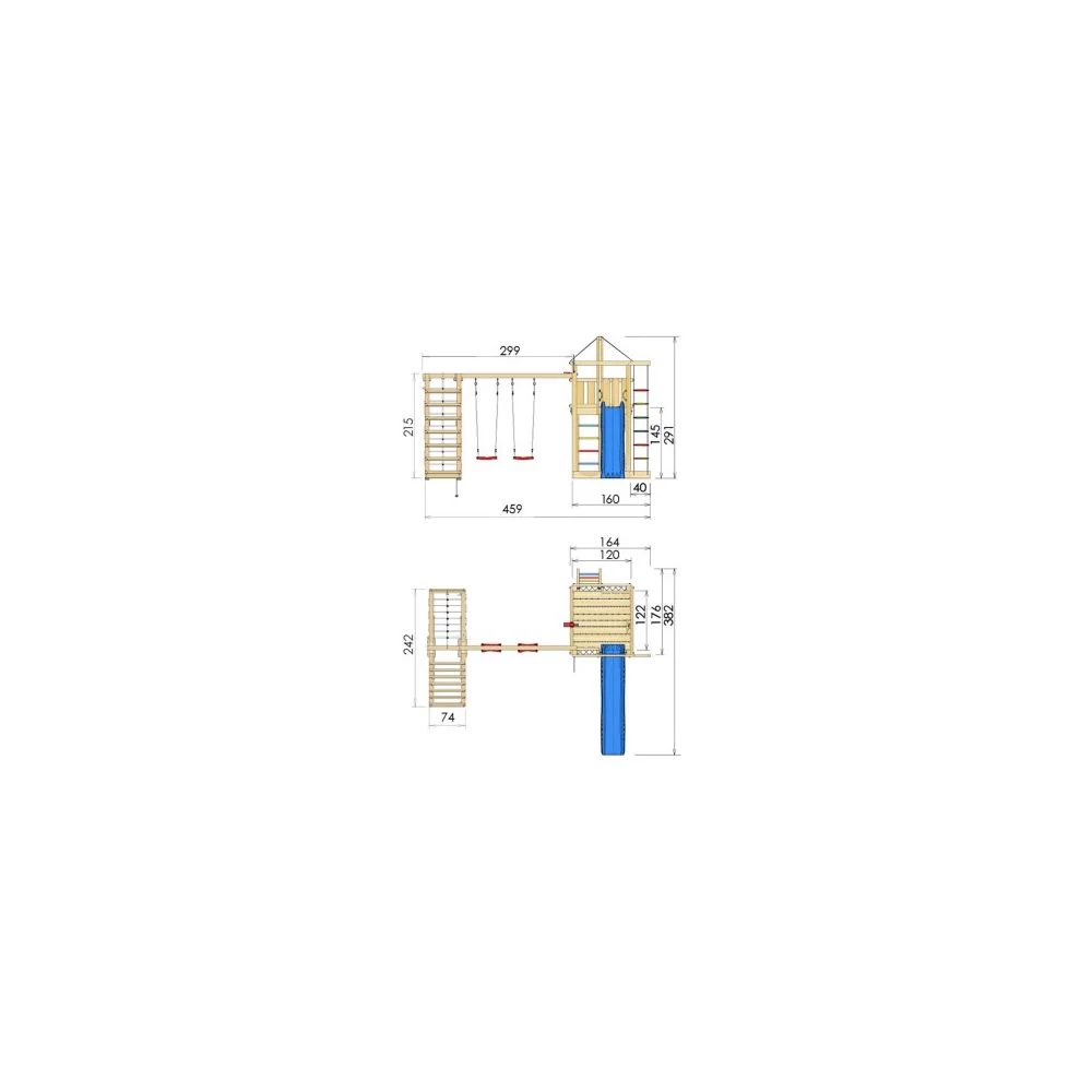 Jungle Gym Lodge Legetårn Komplet Inkl. Climb Module Xtra Ekskl. Rutschebane - 804-274CB 2 Jungle Gym Lodge Legetårn Komplet Inkl. Climb Module Xtra Ekskl. Rutschebane - 804-274CB - Billede 2