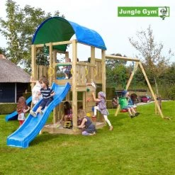 Jungle Gym Farm Legetårn Komplet Inkl. Swing Module Xtra Ekskl. Rutschebane - 804-272SB