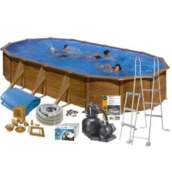 Swim & Fun Pool Basic 120 610x375 Cm Brun - 2713