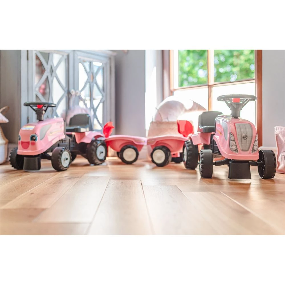 FALK Baby Girl New Holland Ride-on Traktor M. Trailer, Rive Og Skovl 2 FALK Baby Girl New Holland Ride-on Traktor M. Trailer, Rive Og Skovl - Billede 2