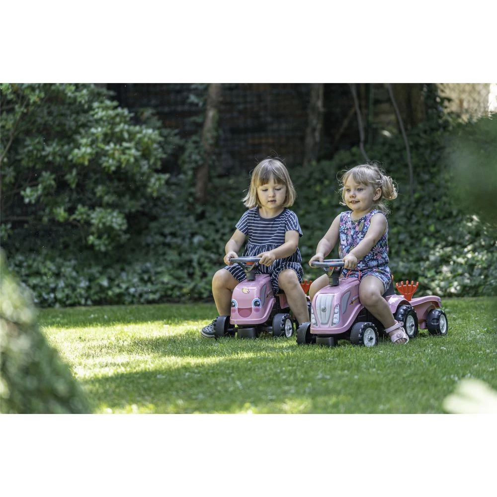 FALK Baby Girl New Holland Ride-on Traktor M. Trailer, Rive Og Skovl 4 FALK Baby Girl New Holland Ride-on Traktor M. Trailer, Rive Og Skovl - Billede 4