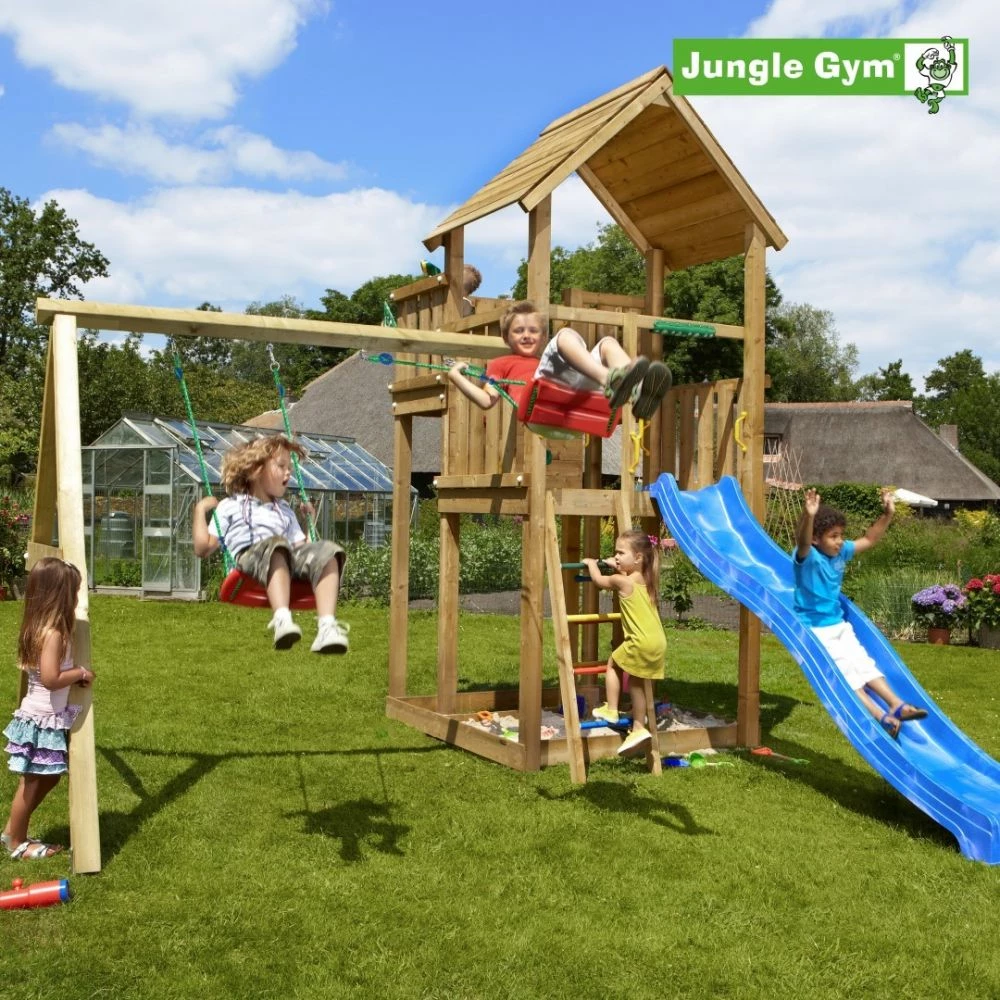 Jungle Gym Palace Legetårn Komplet Inkl. Swing Module Xtra Ekskl. Rutschebane - 804-276SB 1 Jungle Gym Palace Legetårn Komplet Inkl. Swing Module Xtra Ekskl. Rutschebane - 804-276SB