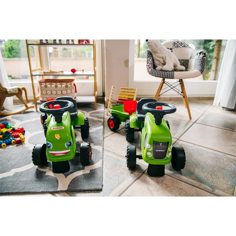 FALK Baby Claas Ride-on Traktor Med Trailer, Rive Og Skovl 3 FALK Baby Claas Ride-on Traktor Med Trailer, Rive Og Skovl - Billede 3