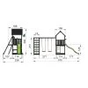Jungle Gym Club Legetårn Komplet Inkl. Climb Module Xtra Ekskl. Rutschebane, Grundmalet Sort - 806-284CB