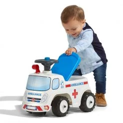 FALK Ambulance Ride-on Med Opbevaringsrum, Rat Og Horn