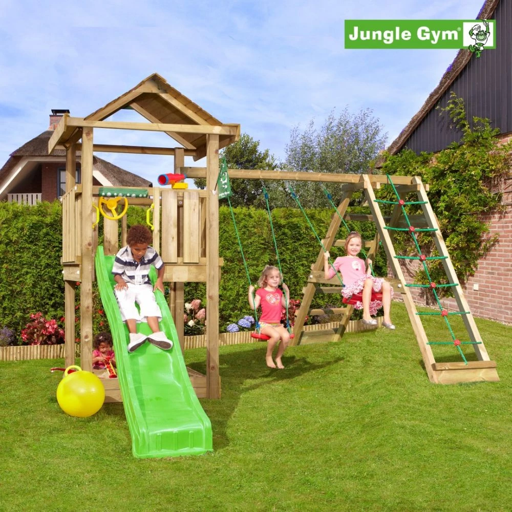 Jungle Gym House Legetårn Komplet Inkl. Climb Module Xtra Ekskl. Rutschebane - 804-312CB 2 Jungle Gym House Legetårn Komplet Inkl. Climb Module Xtra Ekskl. Rutschebane - 804-312CB - Billede 2