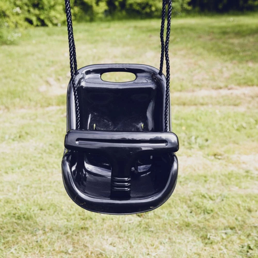 NORDIC PLAY Babygynge Med Høj Ryg Ekstra Kraftig Plast Sort M/ Sort Reb - 805-469 2 NORDIC PLAY Babygynge Med Høj Ryg Ekstra Kraftig Plast Sort M/ Sort Reb - 805-469 - Billede 2