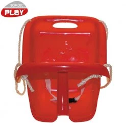 Nordic Play Babygynge M/høj Ryg Rød M/reb