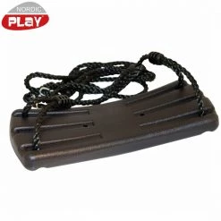 NORDIC PLAY Gyngesæde, Sort Med Sort Reb - 805-462