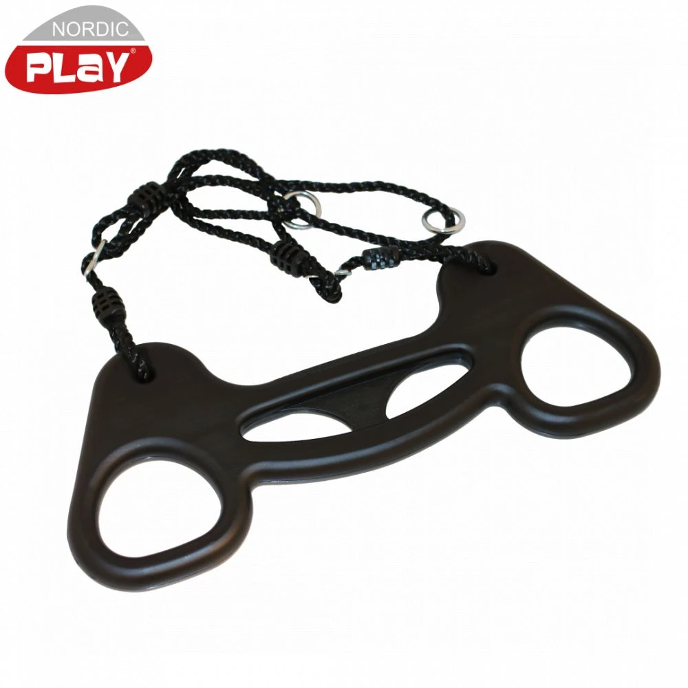 NORDIC PLAY Trapezgynge, Sort Med Sort Reb - 805-465 2 NORDIC PLAY Trapezgynge, Sort Med Sort Reb - 805-465 - Billede 2