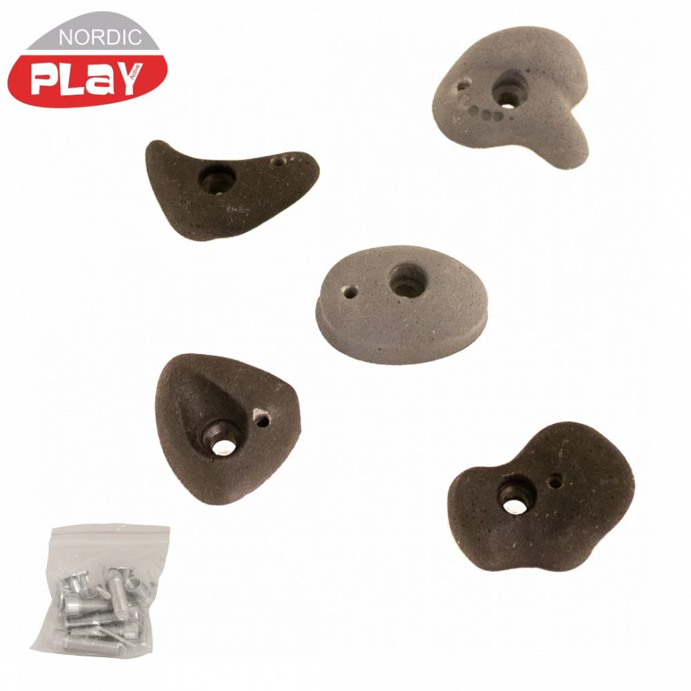 NORDIC PLAY Klatresten 5 Stk. I Polyresin Sort/grå Inkl. Skruer - 805-464 3 NORDIC PLAY Klatresten 5 Stk. I Polyresin Sort/grå Inkl. Skruer - 805-464 - Billede 3