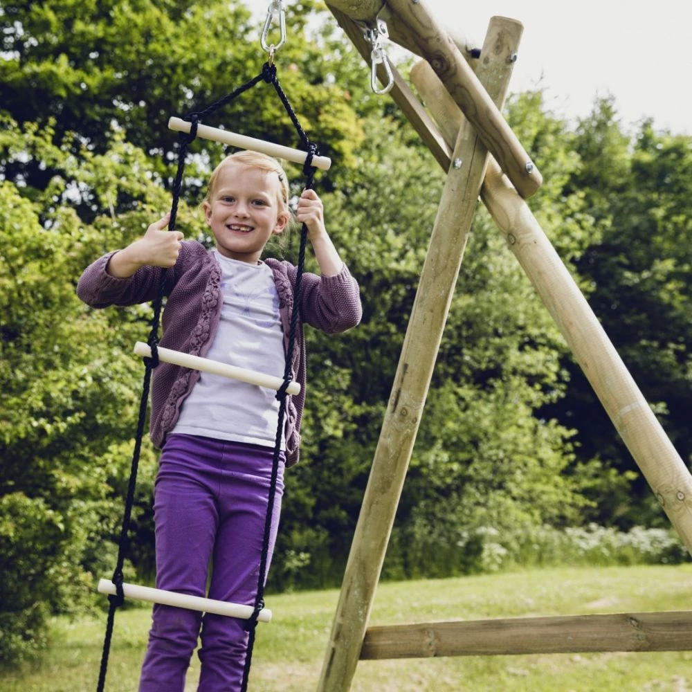 NORDIC PLAY Rebstige 5-Trin Med Sort Reb - 805-461 2 NORDIC PLAY Rebstige 5-Trin Med Sort Reb - 805-461 - Billede 2