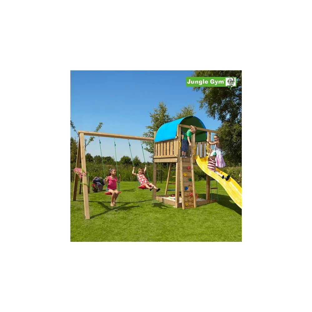 Jungle Gym Villa Legetårn Komplet Inkl. Swing Module Xtra Ekskl. Rutschebane - 804-285SB 2 Jungle Gym Villa Legetårn Komplet Inkl. Swing Module Xtra Ekskl. Rutschebane - 804-285SB - Billede 2