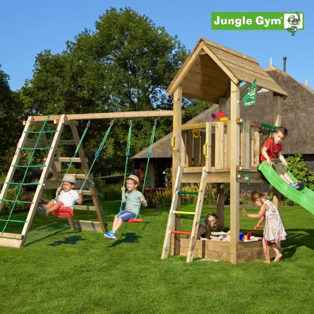 Jungle Gym Club Legetårn Komplet Inkl. Climb Module Xtra Ekskl. Rutschebane - 804-284CB 1 Jungle Gym Club Legetårn Komplet Inkl. Climb Module Xtra Ekskl. Rutschebane - 804-284CB