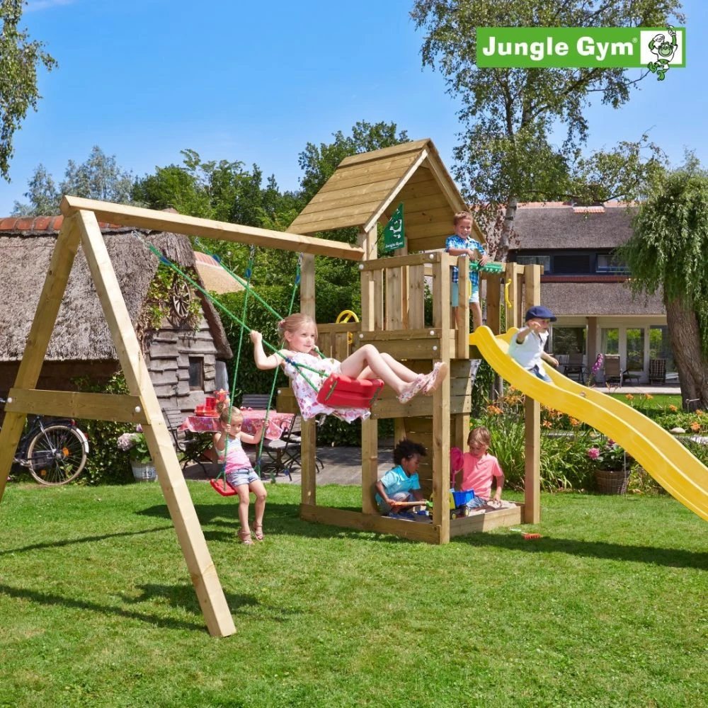 Jungle Gym Cubby Legetårn Komplet Inkl. Swing Module Xtra Ekskl. Rutschebane - 804-269SB 1 Jungle Gym Cubby Legetårn Komplet Inkl. Swing Module Xtra Ekskl. Rutschebane - 804-269SB