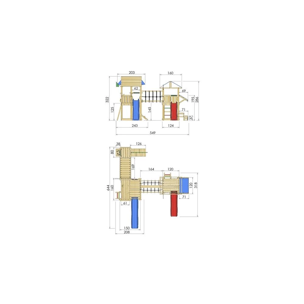 Jungle Gym Legeunivers 6 Komplet Inkl. Rutschebane - 804-355 2 Jungle Gym Legeunivers 6 Komplet Inkl. Rutschebane - 804-355 - Billede 2