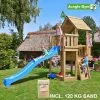 Jungle Gym Cubby Legetårn Komplet, Inkl. 120 Kg Sand Og Blå Rutschebane - 804-269SAB