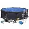 Swim & Fun Pool Basic 132 Ø460 Cm, Sort Grafit - 2734