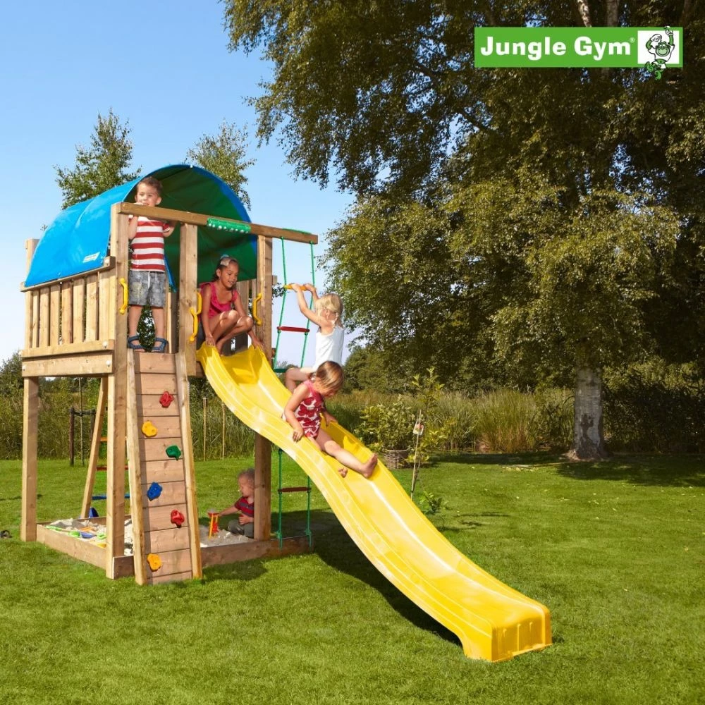 Jungle Gym Villa Legetårn Komplet Inkl. Rutschebane - 804-285 1 Jungle Gym Villa Legetårn Komplet Inkl. Rutschebane - 804-285