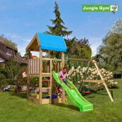 Jungle Gym Home Legetårn Komplet Inkl. Swing Module Xtra Ekskl. Rutschebane - 804-315SB
