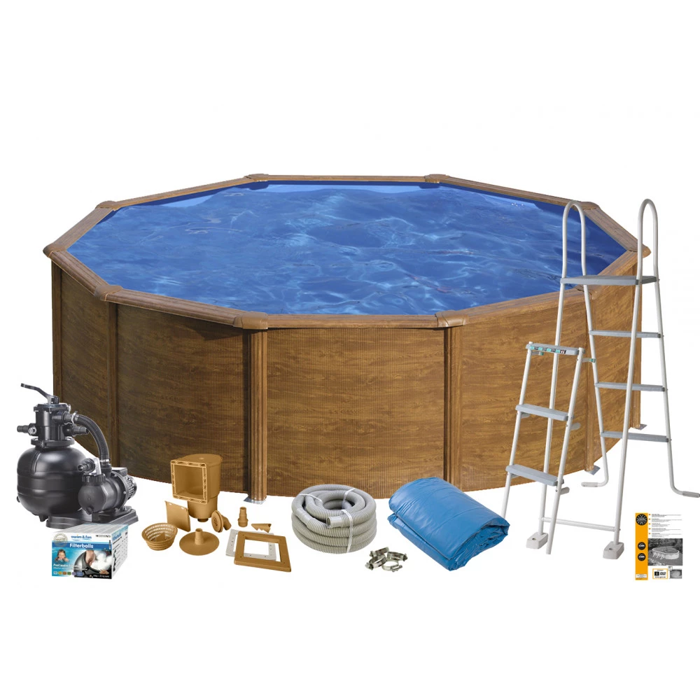 Swim & Fun Pool Basic 120 Ø460 Cm Brun - 2711 1 Swim & Fun Pool Basic 120 Ø460 Cm Brun - 2711