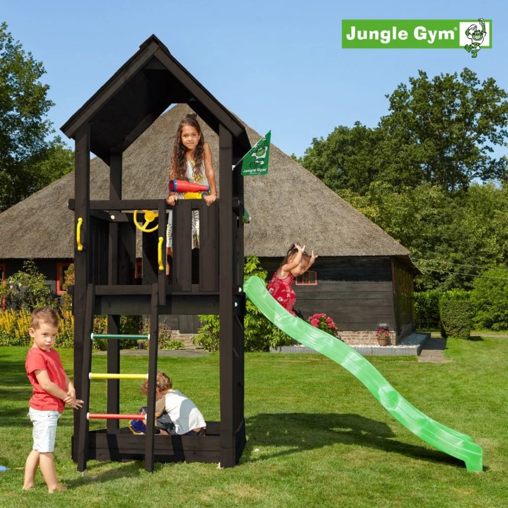 Jungle Gym Club Legetårn Komplet Inkl. Rutschebane, Grundmalet Sort - 806-284 2 Jungle Gym Club Legetårn Komplet Inkl. Rutschebane, Grundmalet Sort - 806-284 - Billede 2