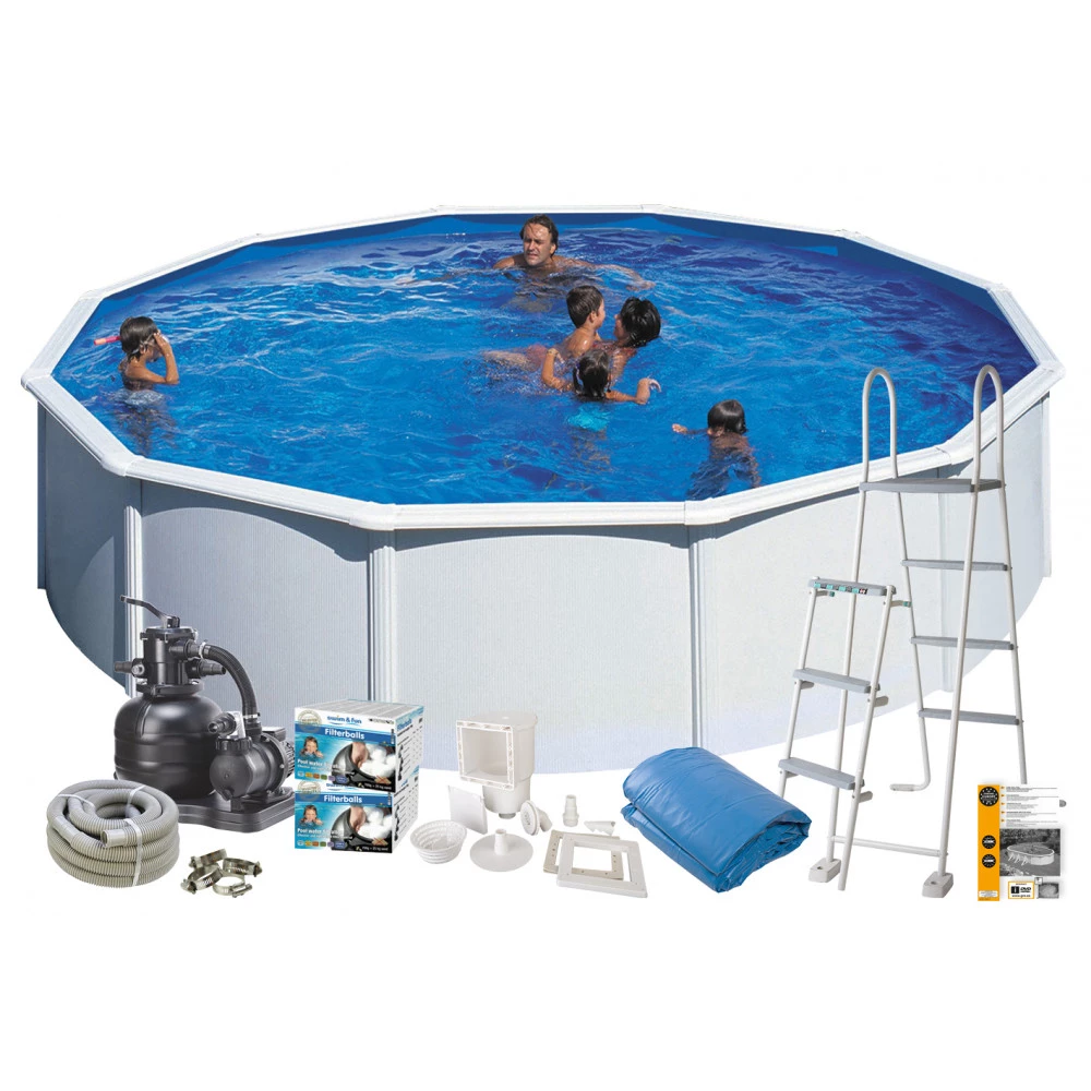 Swim & Fun Pool Basic 120 Ø550 Cm Hvid - 2702 1 Swim & Fun Pool Basic 120 Ø550 Cm Hvid - 2702