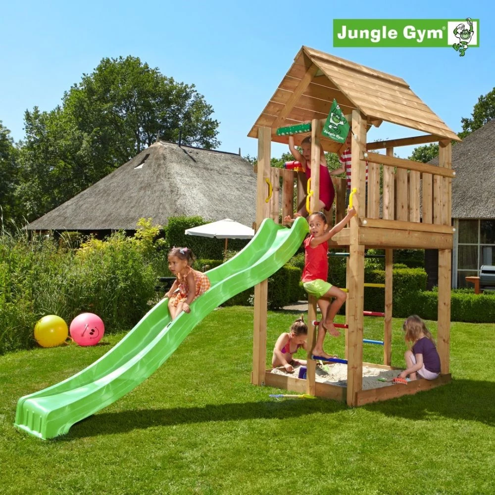 Jungle Gym Cabin Legetårn Komplet Ekskl. Rutschebane - 804-283B 1 Jungle Gym Cabin Legetårn Komplet Ekskl. Rutschebane - 804-283B