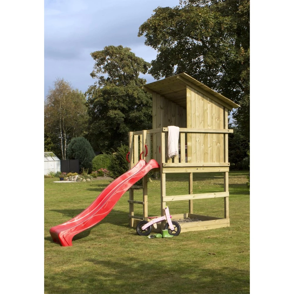 Plus A/S Plus Play Legetårn M/skråt Tag Trykimprægneret Inkl. Rød Rutsjebane 18528-5 1 Plus A/S Plus Play Legetårn M/skråt Tag Trykimprægneret Inkl. Rød Rutsjebane 18528-5