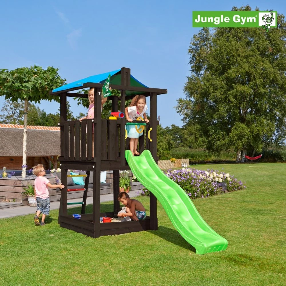 Jungle Gym Hut Legetårn Komplet Ekskl. Rutschebane, Grundmalet Sort - 806-282B 2 Jungle Gym Hut Legetårn Komplet Ekskl. Rutschebane, Grundmalet Sort - 806-282B - Billede 2