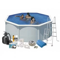 Swim & Fun Pool Basic 132 Ø350 Cm Hvid - 2720