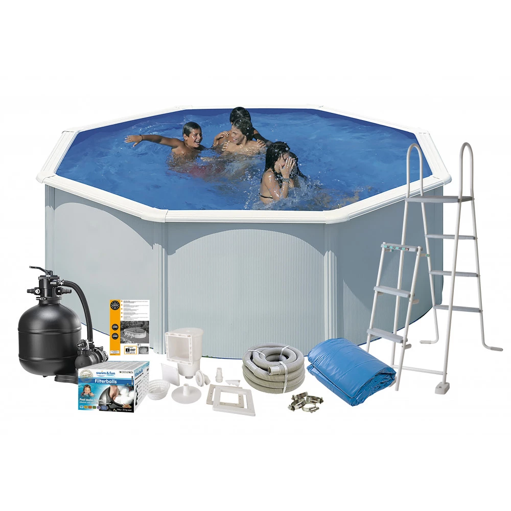 Swim & Fun Pool Basic 132 Ø350 Cm Hvid - 2720 1 Swim & Fun Pool Basic 132 Ø350 Cm Hvid - 2720