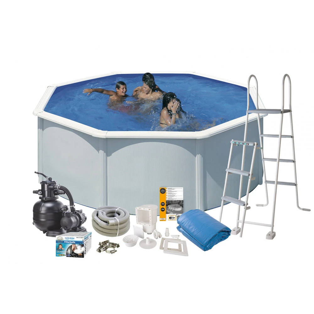 Swim & Fun Pool Basic 120 Ø350 Cm Hvid - 2700 1 Swim & Fun Pool Basic 120 Ø350 Cm Hvid - 2700