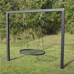 NORDIC PLAY Gyngestativ Asta Sort Grundmalet Inkl. Rundgynge