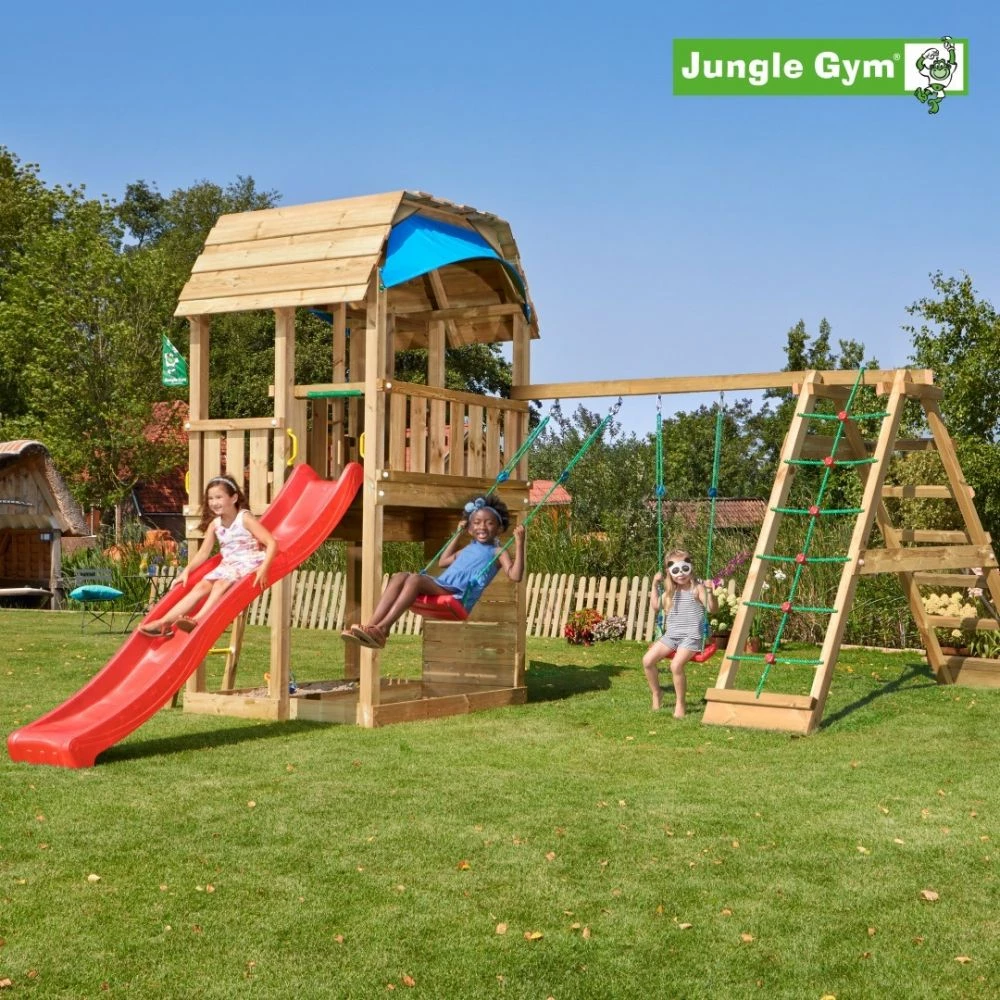 Jungle Gym Barn Legetårn Komplet Inkl. Climb Module Xtra Ekskl. Rutschebane - 804-287CB 1 Jungle Gym Barn Legetårn Komplet Inkl. Climb Module Xtra Ekskl. Rutschebane - 804-287CB